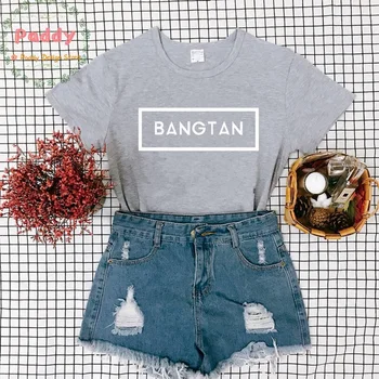 OKOUFEN Tumblr Moda BANGTAN Tricou Cool Streetwear Crewneck Estetice Hipster Tricou Femei Top de Vară Scrisoare de Imprimare Tee
