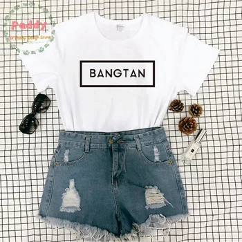 OKOUFEN Tumblr Moda BANGTAN Tricou Cool Streetwear Crewneck Estetice Hipster Tricou Femei Top de Vară Scrisoare de Imprimare Tee