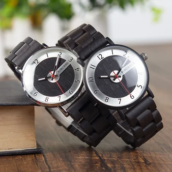 BOBO PASĂRE din Lemn Ceas de Cuarț Ceas de mână Cu Cadran Mare Moda Design Simplu Pentru Barbati si Femei Ceasuri Relogio C-Q23
