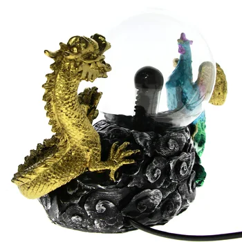 Thunder Cu Plasmă Mingea Magie Lumina De Iluminat Cristal Inducție Electrostatică Dragon Phoenix Bun Augur Sculptura Decorativa
