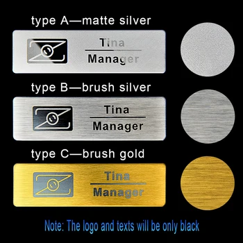 1 buc personalizat magnetic personalul nume de etichetă insigna titularul personalizate 7*2cm plăcuța de metal