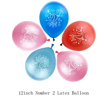 AMAWILL 11p 2-a zi de Naștere Decoratiuni Petrecere de Aniversare pentru Copii Decor Baloane Copil de 2 Ani Balon Latex Pentru Favoare Copil de Dus