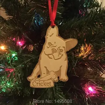 Ornament Bulldog Francez Catelus De Crăciun Ornament Personalizat Iubitor De Câine Cadou De Vacanță De Crăciun Ornament