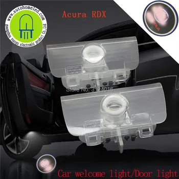 2 X LED-uri Auto Ușa Pas-ul de Lumină pentru Honda URV Avancier Acura CDX RDX pentru modelului spirior Odyssey CR-Z Elysion Acord bun venit Lumina