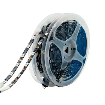 6MM Lățime Îngustă PCB 5050 RGB LED Strip Non-rezistent la apa 5M 300LED DC5V 12V 24V Flexibil tub luminos Led Panglică Bandă de Lumină
