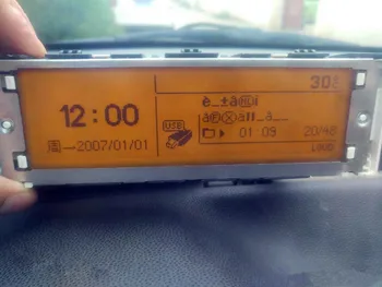 Calitate Original Ecran Galben USB + Dual-zone de Aer Bluetooth Monitor 12 Pini pentru Peugeot 307 407 408 citroen C4 C5