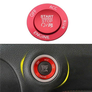 2 buc Aluminiu Roșu Butonul de Oprire Pornire Garnitura Capac Motor Comutator Încărcător Pentru Dodge Challenger/Încărcător-2019 Accesorii