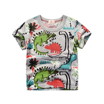 Vara Baieti T Shirt Animale Desene Animate De Imprimare Pentru Sugari Fete Copii T-Shirt Dinozaur Maneca Scurta Casual Topuri Drăguț Tee Toddler