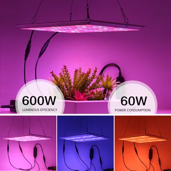 600W 1000W LED-uri Cresc Light Panou Spectru Complet de Creștere Lampa DC12V/24V Putere Mare Estompat Fito Lampa pentru Plante Flori Cresc Cort