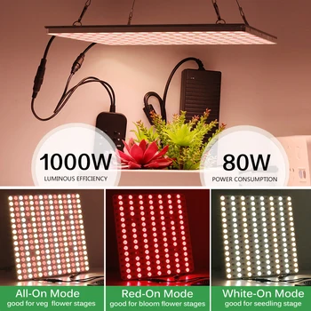 600W 1000W LED-uri Cresc Light Panou Spectru Complet de Creștere Lampa DC12V/24V Putere Mare Estompat Fito Lampa pentru Plante Flori Cresc Cort
