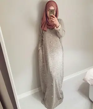 Casual Bumbac Musulman Abaya Maxi Dress Conservatie Lung Halat De Rochii Kimono Jubah Ramadan Arab Dubai Caftan De Rugăciune Islamice Îmbrăcăminte