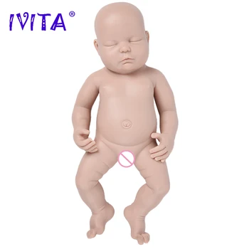 IVITA Vânzare Fierbinte Silicon Renăscut Baby Doll Nevopsite Neterminate Moale Păpuși Realiste Copil Nou-născut DIY Gol Toys Kit pentru Copii