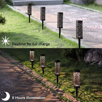 LED-uri Alimentate Solar, Foc, Lumina, rezistent la apa Decoratiuni de Gradina Peisaj Gazon Calea de Iluminat în aer liber, Gol Pasarelă Calea Plug-in Lămpi
