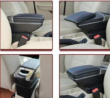 Pentru Kia Pegas 2017 2018 Interior de Mașină din Piele Părți Consola centrala Cotiera Cutie Auto Cotiere de Stocare cu USB