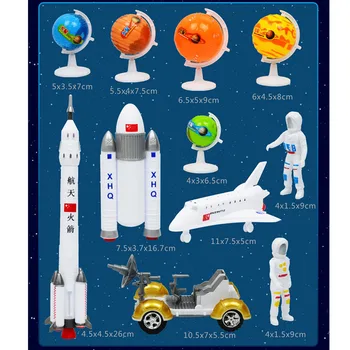 11PCS Simulare Spațiu Racheta de Modelare Figurine Jucarii Seturi Technic Astronaut Blocuri de Jucărie pentru Băieți Educație Cadouri Tabla de Joc
