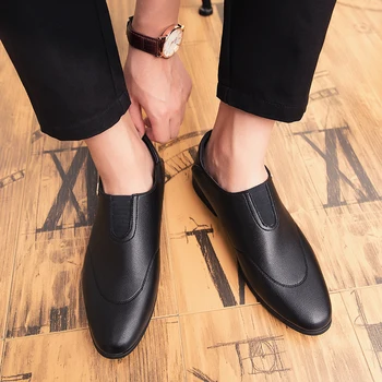 De înaltă calitate mens pantofi de Piele de brevet Adidași pantofi negri oxford formale pantofi de nunta de afaceri elegant pantofi clasici om %1772