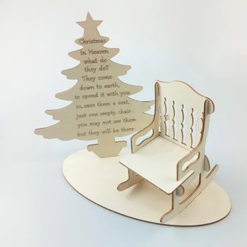Pom de Crăciun DIY Scaun Masa Acasă Birou Decoratiuni Ornamente Meserii Casa de Lemn Ornamente pentru Pomul de Craciun Cadouri de Craciun