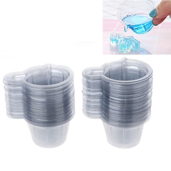 120Pcs de Plastic de Unică folosință Cupa Epoxidice din Plastic Transparent Suport pahare DIY Cristal Epoxidice Cupa