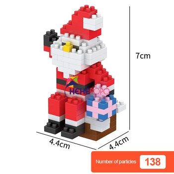 Mini Blocuri de Crăciun Moș Crăciun Model Micro Cărămizi Bloc Jucărie pentru Copii om de Zapada pentru Copii Jucărie Cadou de Crăciun 0.3