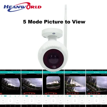 HD 1080P WIFI Panoramică Ochi de Pește aparat de Fotografiat în aer liber, mini camera ip cu Unghi Larg de 180 de grade Wireless, CCTV Camera de Securitate Acasă