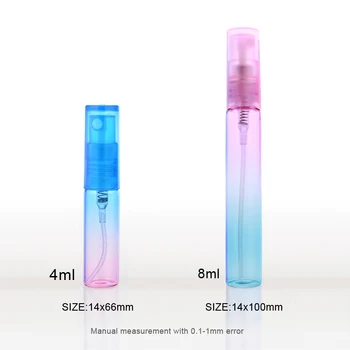 12Piece/Lot 4 ML 8 ML Portabil Mini Parfum Flacon de Sticlă Colorată parfum pulverizator cu ridicata sticle de parfum Pentru Călătorie