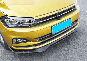 ABS, Față, Buze, Bărbie Dedicat Pentru Volkswagen VW Polo Plus Hatchback 2019 Bara de protecție Anti-coliziune Șorțuri Lopata Auto Styling