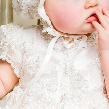 Vintage Copil Fata Rochie de Botez Rochii pentru Fete de 1 an de petrecere nunta Botez copilul de îmbrăcăminte pentru sugari bebes