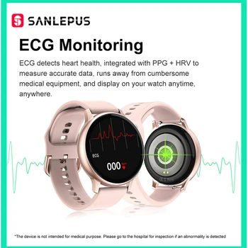 2020 SANLEPUS Smart Watch Sport Monitor de Ritm Cardiac rezistent la apa de Fitness Brățară Bărbați Femei Smartwatch Pentru Android iOS Apple, Xiaomi