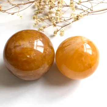 Naturale de aur vindecător sfera minge de vindecare reiki cristale sfera pentru decor acasă pentru cadou
