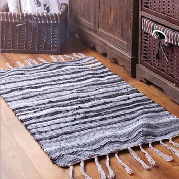 Stil Nordic Amestec de Bumbac Țesut Covor Pentru Canapea Camera de zi Dormitor Intrare Preș noptiera Carpete Lavabile Mat covor