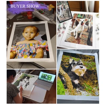 Fara rama Foto Personalizate DIY Pictura De Numere Unice de Cadouri Pentru Copii Prieten Acfamily Acrilice Imagine Arta de Perete Decor