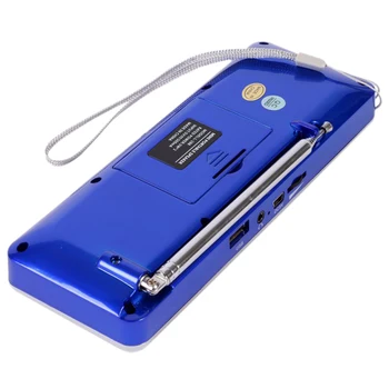 Mini Portabile Reîncărcabile Stereo L-288 Radio FM Difuzor Ecran LCD Suport TF Card USB Disk Music Player MP3 Difuzor(Albastru)