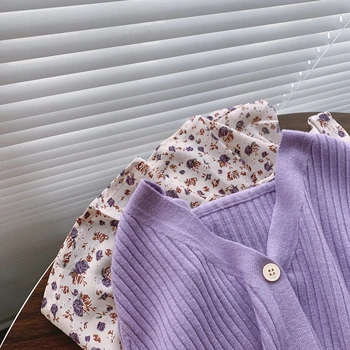 2021 Femei Casual Toamna Avocado violet moale Tricot Cardigan Trunchiate Top Tricot Moale Pulover Vintage Cardigan Tricot