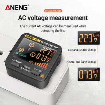 ANENG AC11 Socket Tester Circuit de Polaritate Faza Verifica Tensiunea Verifica Plug Detector de US/UK/eu/AU Mufă Priză Întrerupător-Detector