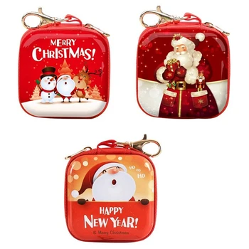 Crăciun Monedă Posete 4buc Portabil Mini Portofel Cadou, Cutii de Bomboane pentru Pomul de Crăciun Petrecere Decoratiuni Agățat