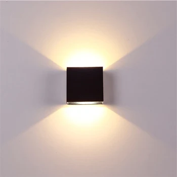 Mini negru alb lampă de perete decor Cub dormitor Modern de lumină Acasă luces condus decoracion dormitorio comparativ sus în jos de proiecție