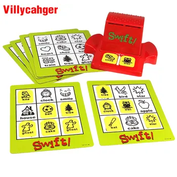Învăța Cuvinte În Limba Engleză Pentru Copii Puzzle Swift Carduri De Bingo De Învățare Jucarii Educative Cuvânt În Limba Engleză Joc Meci De Imagine Cadou Copil