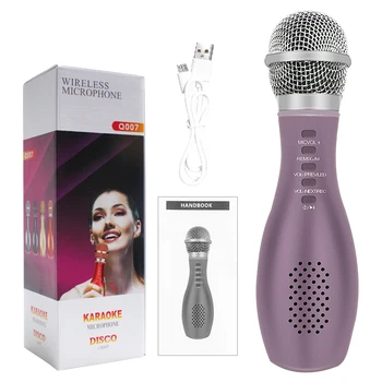 Wireless Condensator Karaoke Microfon Difuzor Bluetooth KTV Telefon Acasă Microfon Pentru Radio Braodcasting Cântând Înregistrare