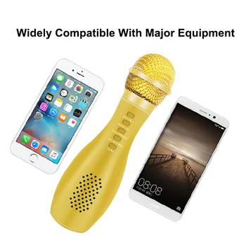 Wireless Condensator Karaoke Microfon Difuzor Bluetooth KTV Telefon Acasă Microfon Pentru Radio Braodcasting Cântând Înregistrare