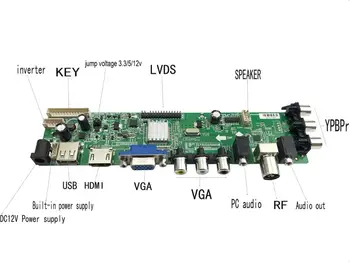 Kit pentru B173RW01 V5/V4/V0/V1/V2 1600X900 HDMI Digital DVB-T2 DVB-T cu Display LCD TV Controler de Bord USB AV VGA 40pin Driver 17.3