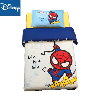Disney spider-man 3Pcs Bumbac Pătuț Pat Kit Pentru Băiat Fată de Desene animate pentru Copii Set de lenjerie de Pat Include fata de Perna, Salteaua se acoperă Plapuma