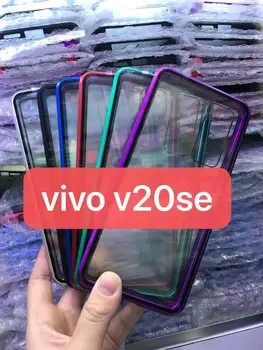 Vivo V20 SE Magnetice Caz 360 Fata+Spate față-verso de Sticla Caz Pentru Vivo V20 Pro Y20 Y20i Y20S Y50 Y30 Metal Bara