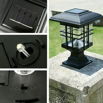 Nou În Aer Liber, În Grădina De Lângă Casă Curte Impermeabil Solară Stâlp De Lumină Premium Post De Lampa De Cap