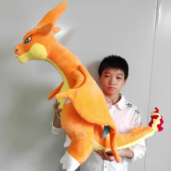 60cm 1 Kg Mare Charizard Dragon, Dinozaur Mega Evoluția Mega Eevee Papusa Luma de Pluș Jucărie Moale