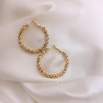 2020-coreean fierbinte moda bijuterii simplu o exagerare mare cerc de metal hoop Cercei moderne de sex feminin Cercei