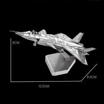 HK NANYUAN 3D Metal Puzzle Model Kit J-20 Warplane Asamblare Model 3D DIY Tăiat cu Laser Model Puzzle Jucării pentru Băieți Adult