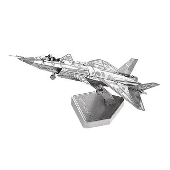 HK NANYUAN 3D Metal Puzzle Model Kit J-20 Warplane Asamblare Model 3D DIY Tăiat cu Laser Model Puzzle Jucării pentru Băieți Adult