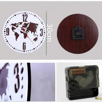 Europene minimalist harta lumii ceas de perete modern de moda acrilice ceas de perete quartz wanduhr tăcut klok ceasuri de perete decor acasă