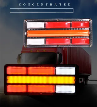 12V Camion Remorcă Lumina LED Coada 2 buc Stop Spate Stop Camion Autobuz de Frână întoarcere de lampa Indicatoare Rutiere de Avertizare Lumini