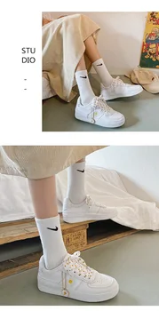 2020 Primăvară Roșu Micul Daisy Pantofi de Sport Albi Pantofi Femei Pantofi Adidași, adidași de culoare albă